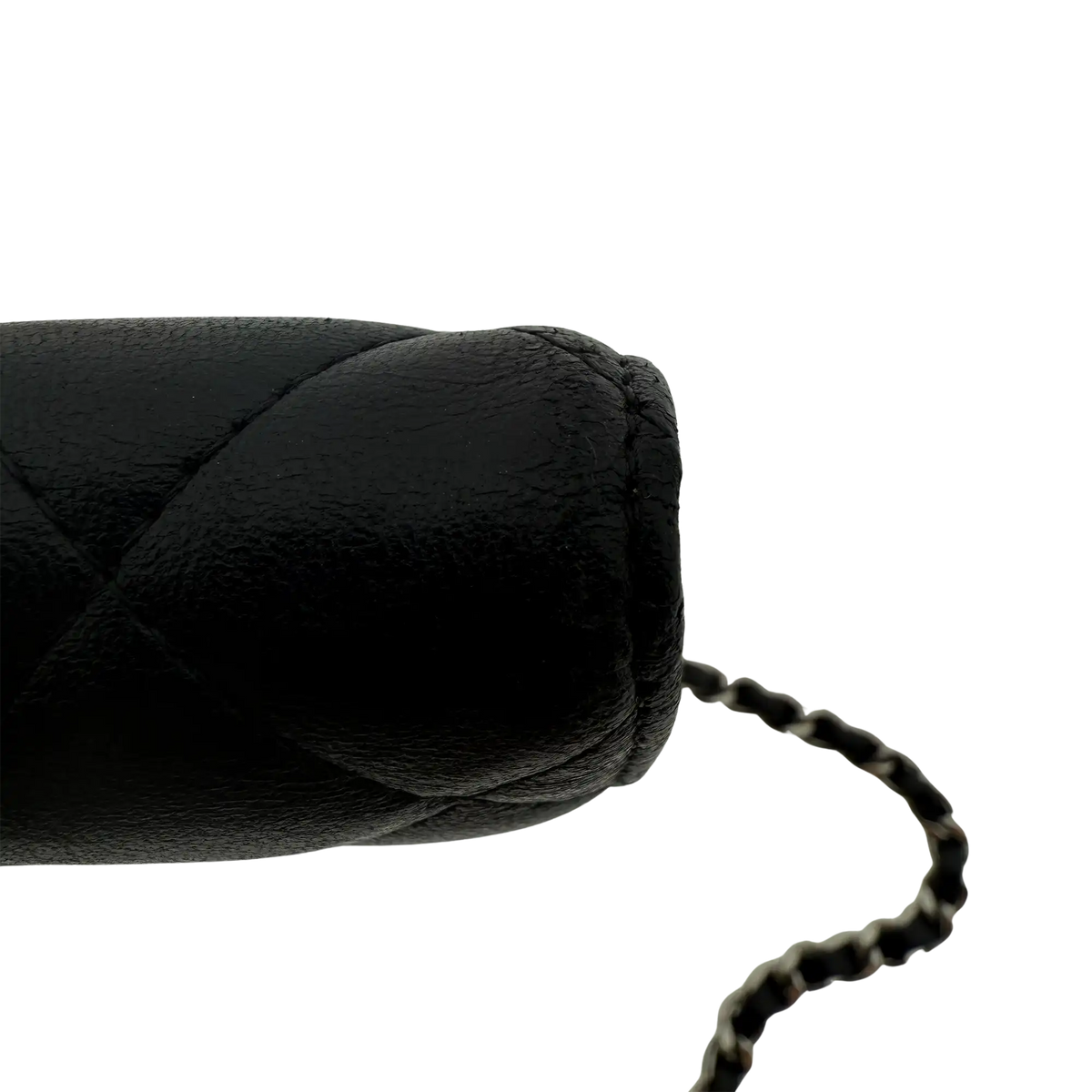 Chanel Wallet on Chain Bag Lammleder Schwarz silberne Hardware / sehr gut Chanel