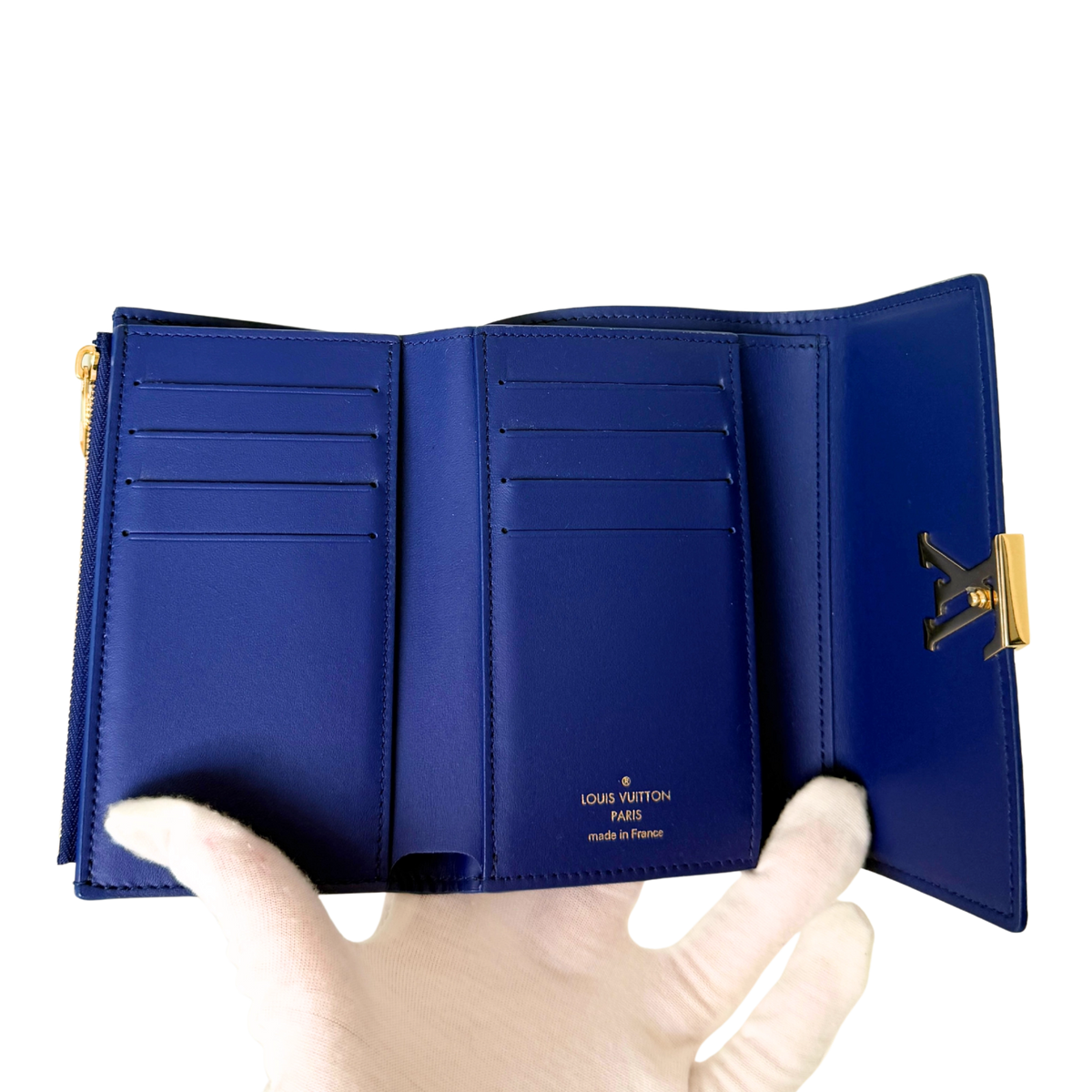 Louis Vuitton Capucines Compact Geldbörse Marineblau Fullset / neuwertig Louis Vuitton