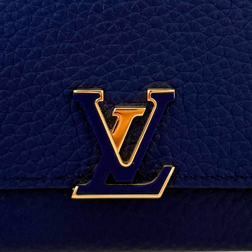 Louis Vuitton Capucines Compact Geldbörse Marineblau Fullset / neuwertig Louis Vuitton