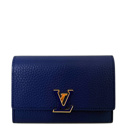 Louis Vuitton Capucines Compact Geldbörse Marineblau Fullset / neuwertig Louis Vuitton
