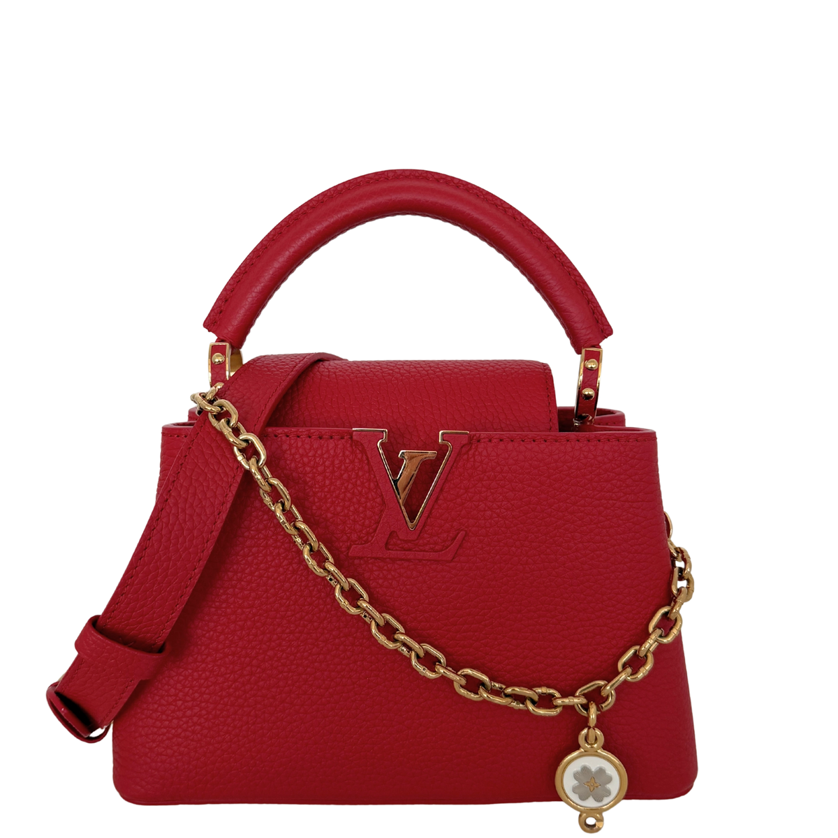 Louis Vuitton My Capucines Small Taurillon Leder rot Fullset / sehr gut Louis Vuitton