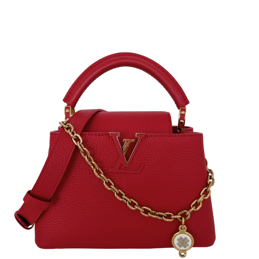Louis Vuitton My Capucines Small Taurillon Leder rot Fullset / sehr gut Louis Vuitton