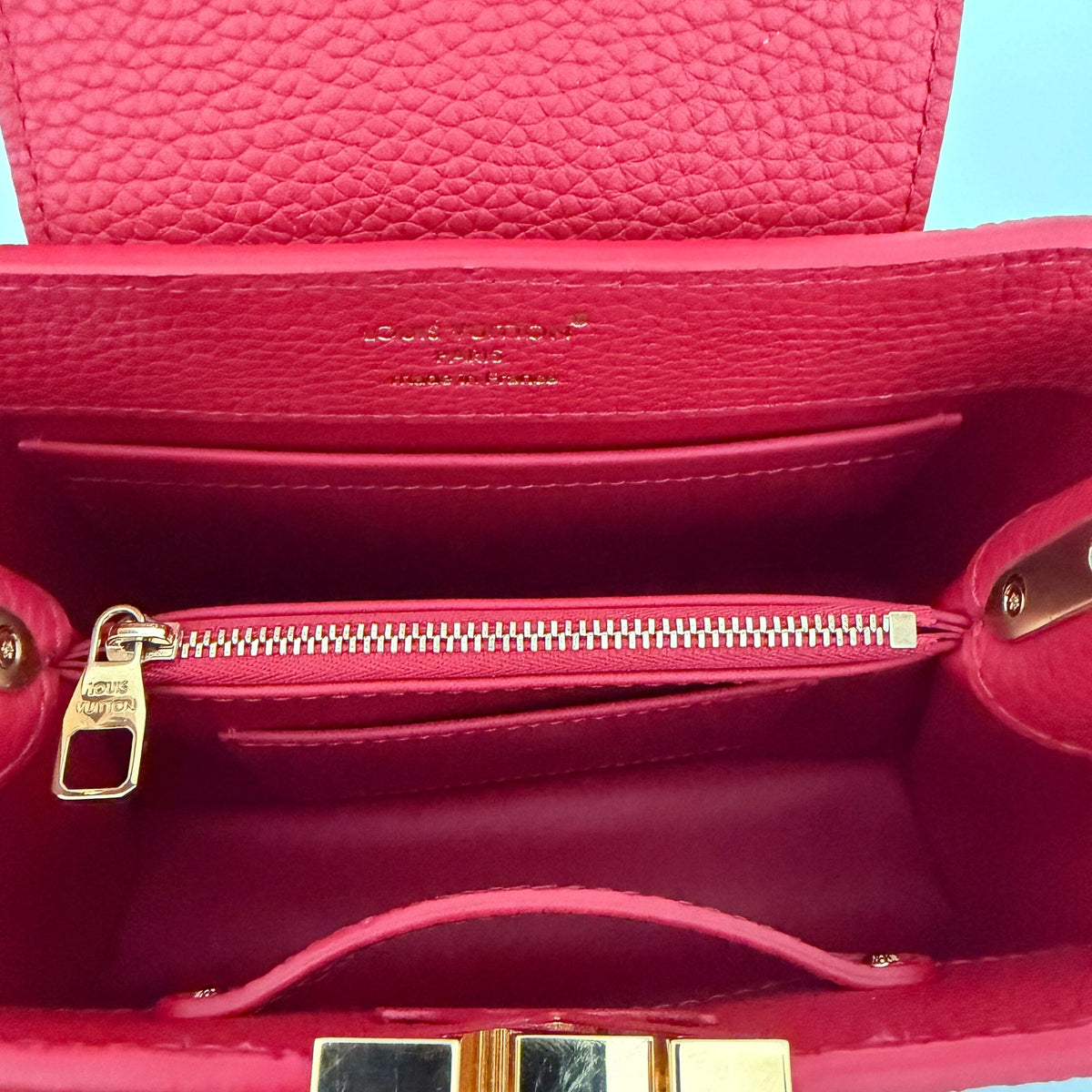 Louis Vuitton My Capucines Small Taurillon Leder rot Fullset / sehr gut Louis Vuitton