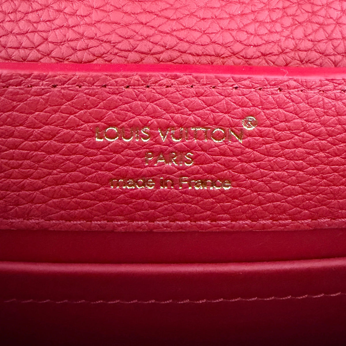 Louis Vuitton My Capucines Small Taurillon Leder rot Fullset / sehr gut Louis Vuitton