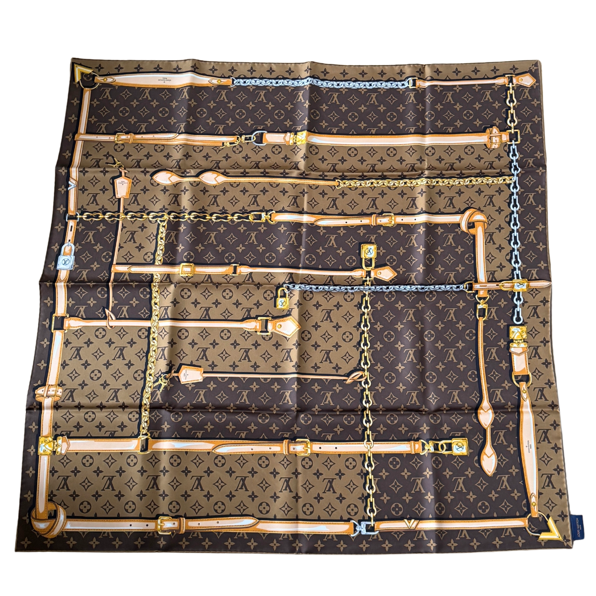 Louis Vuitton Carré Monogram Confidential Tuch Braun  / neuwertig Louis Vuitton