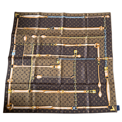 Louis Vuitton Carré Monogram Confidential Tuch Braun  / neuwertig Louis Vuitton