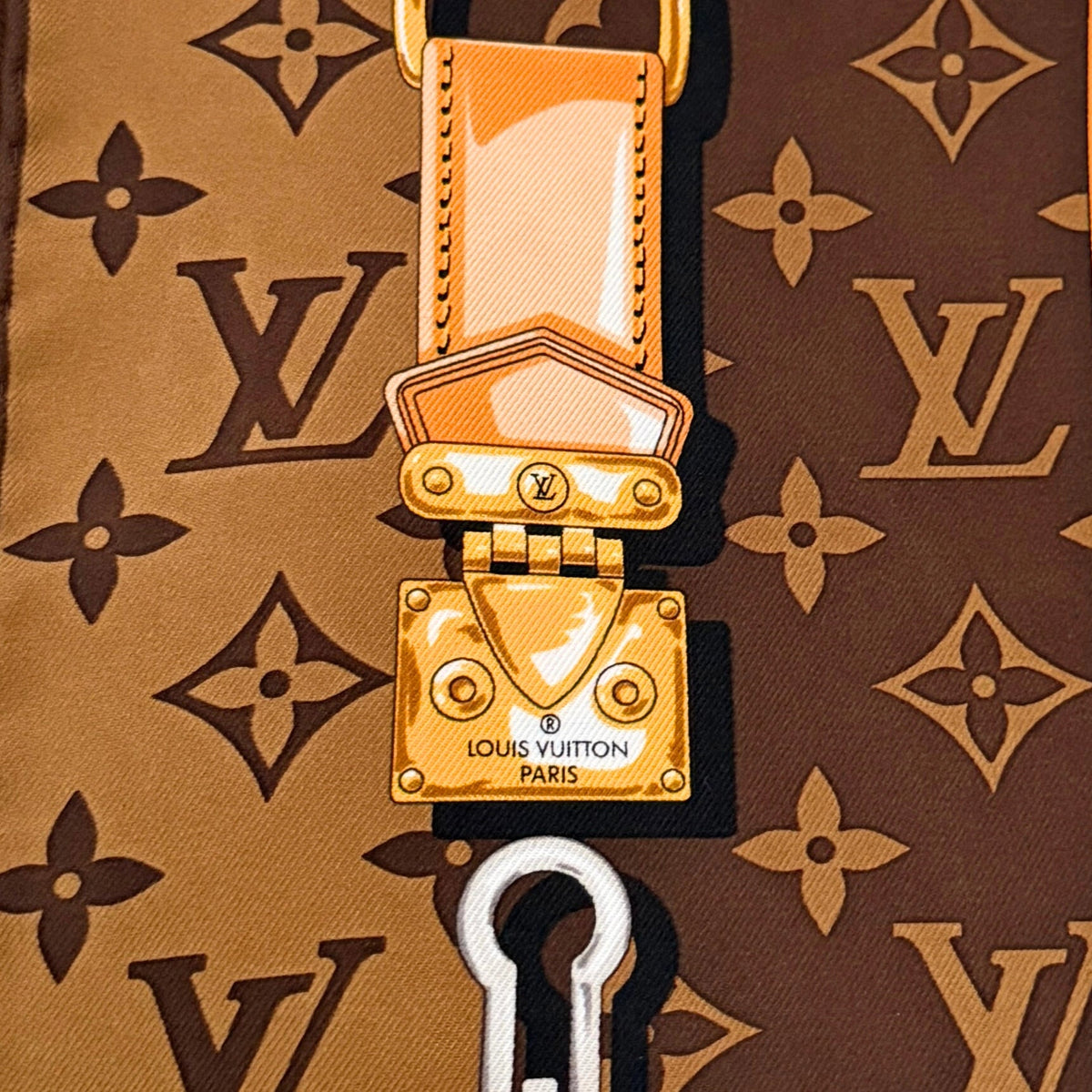 Louis Vuitton Carré Monogram Confidential Tuch Braun  / neuwertig Louis Vuitton