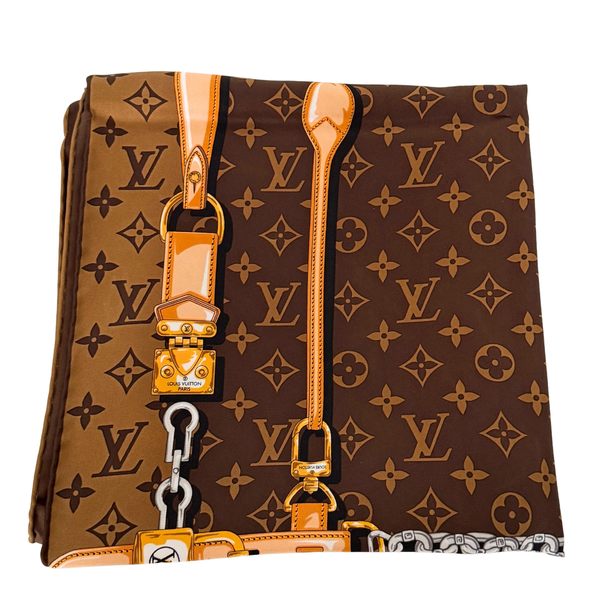 Louis Vuitton Carré Monogram Confidential Tuch Braun  / neuwertig Louis Vuitton