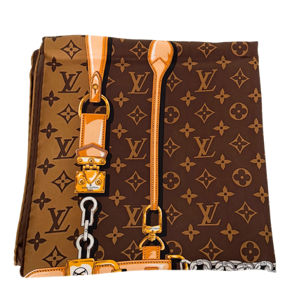 Louis Vuitton Carré Monogram Confidential Tuch Braun  / neuwertig Louis Vuitton
