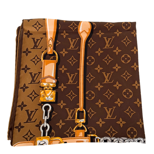 Louis Vuitton Carré Monogram Confidential Tuch Braun  / neuwertig Louis Vuitton