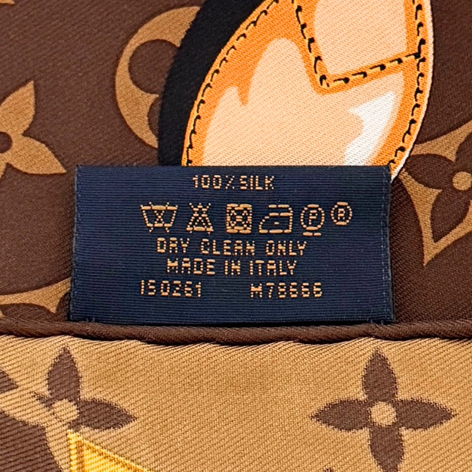 Louis Vuitton Carré Monogram Confidential Tuch Braun  / neuwertig Louis Vuitton