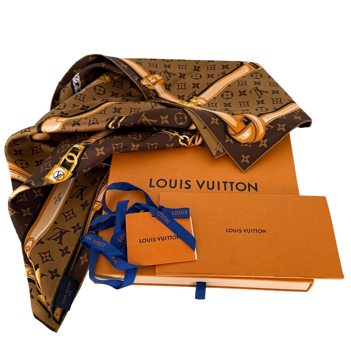 Louis Vuitton Carré Monogram Confidential Tuch Braun  / neuwertig Louis Vuitton