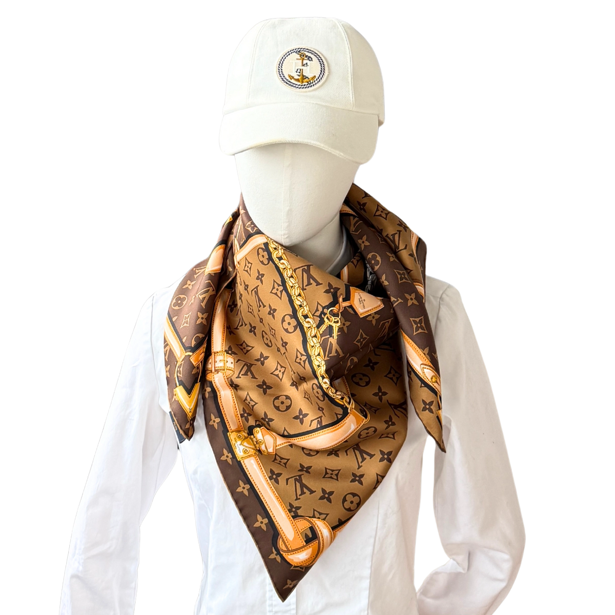 Louis Vuitton Carré Monogram Confidential Tuch Braun  / neuwertig Louis Vuitton