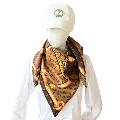 Louis Vuitton Carré Monogram Confidential Tuch Braun  / neuwertig Louis Vuitton