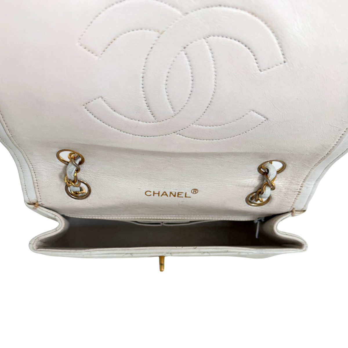 Chanel Timeless Single Flap Small Weiß / gut Chanel