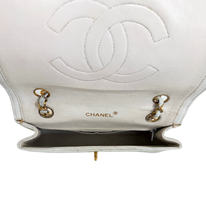 Chanel Timeless Single Flap Small Weiß / gut Chanel