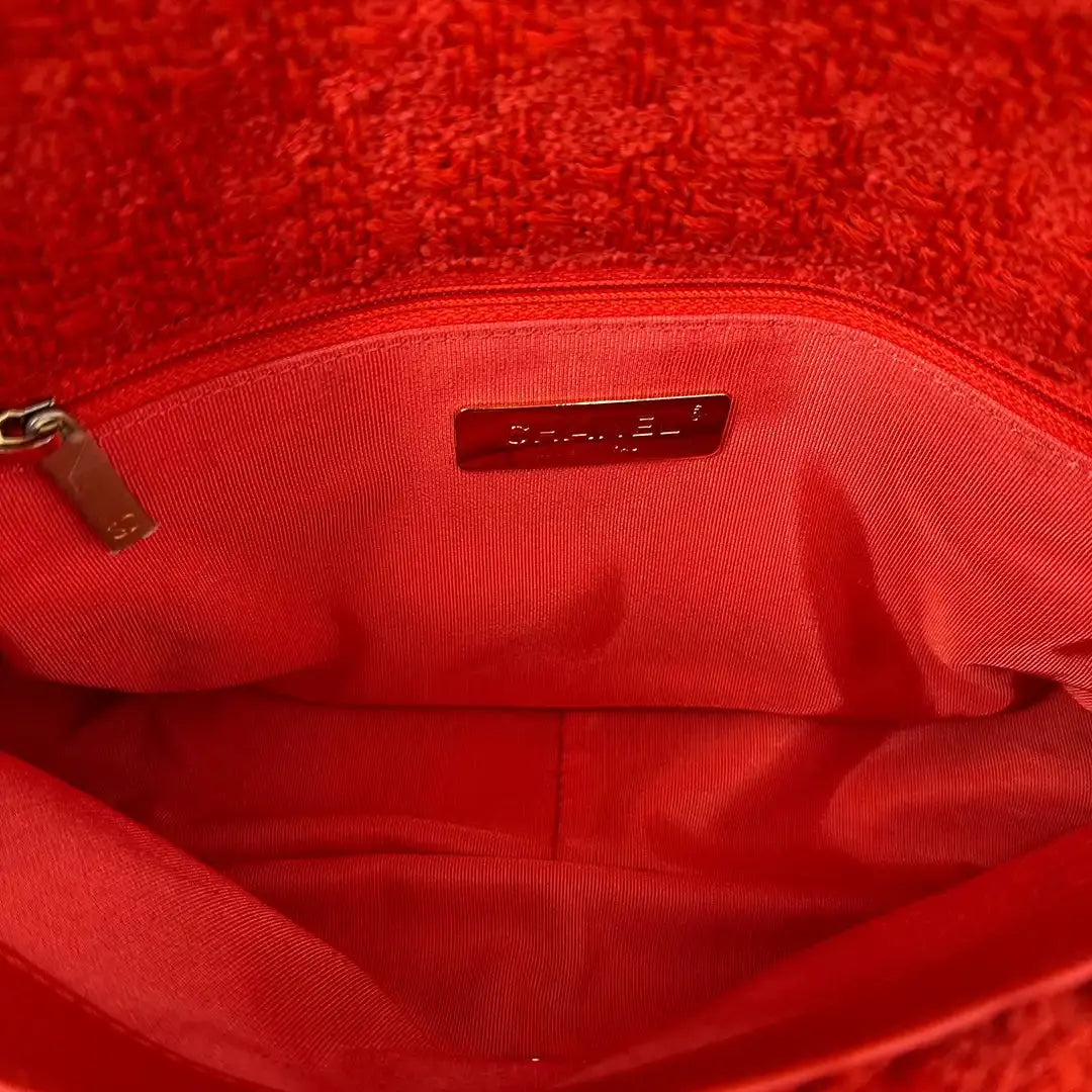 Chanel 19 Flap Bag Small Tasche Tweed Orange Fullset / neuwertig Chanel