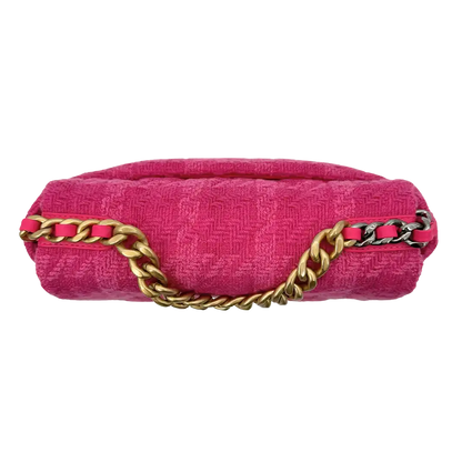 Chanel 19 Flap Bag Small Tasche Tweed Pink /  neuwertig Chanel