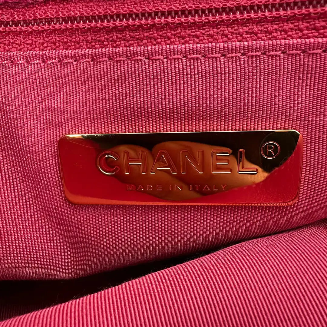 Chanel 19 Flap Bag Small Tasche Tweed Pink /  neuwertig Chanel