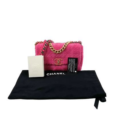 Chanel 19 Flap Bag Small Tasche Tweed Pink /  neuwertig Chanel