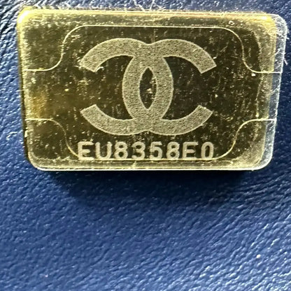 Chanel 2.55 Mini Tasche Kalbsleder in Vintage Optik dunkelblau Fullset / neuwertig Chanel