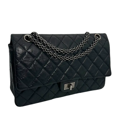 Chanel 2.55 Reissue 226 Medium Double Flap Bag schwarz / neuwertig Chanel