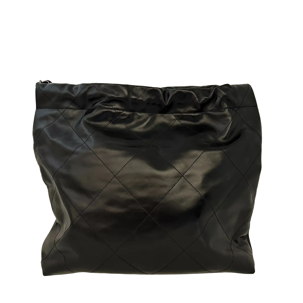 Chanel 22 mittelgoße Hobobag schwarz silberne Hardware 2024 Fullset / neuwertig Chanel