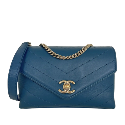 Chanel Chevron Coco Waist Bag blau / sehr gut Chanel