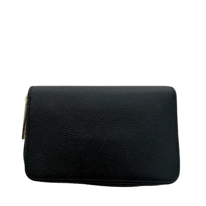 Chanel Coco Mark  kleine Geldbörse CC Leder schwarz / sehr gut Chanel
