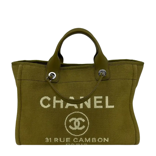 Chanel Deauville Small mit Pochette 2023 khaki Fullset / sehr gut Chanel