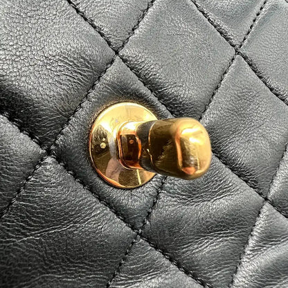 Chanel Diana Vintage Classic Chain Single Flap Lammleder schwarz 7