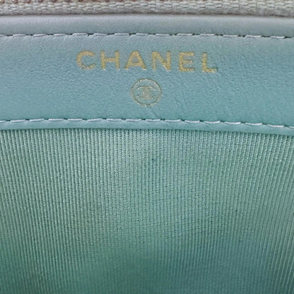 Chanel Double Zip Wallet on Chain türkis Kaviarleder 2020 / sehr gut Chanel