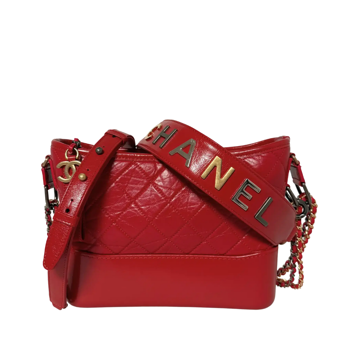Chanel Gabrielle mittelgroß Hobo Bag rot 2020 Fullset / Sehr gut Chanel