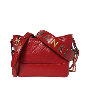 Chanel Gabrielle middelgrote Hobo tas rood 2020
