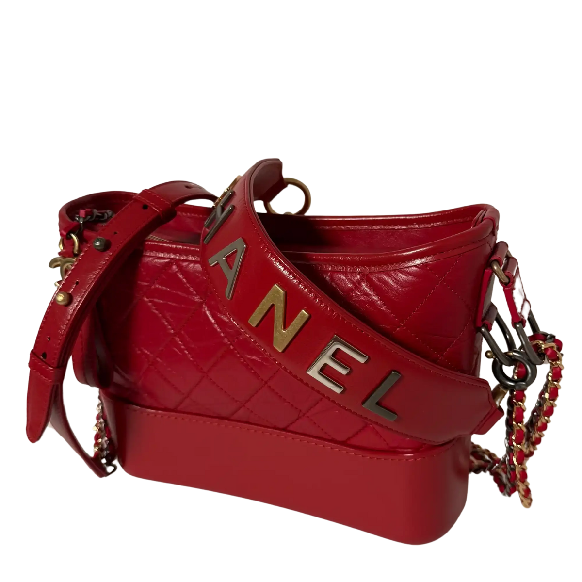 Chanel Gabrielle mittelgroß Hobo Bag rot 2020 Fullset / Sehr gut Chanel
