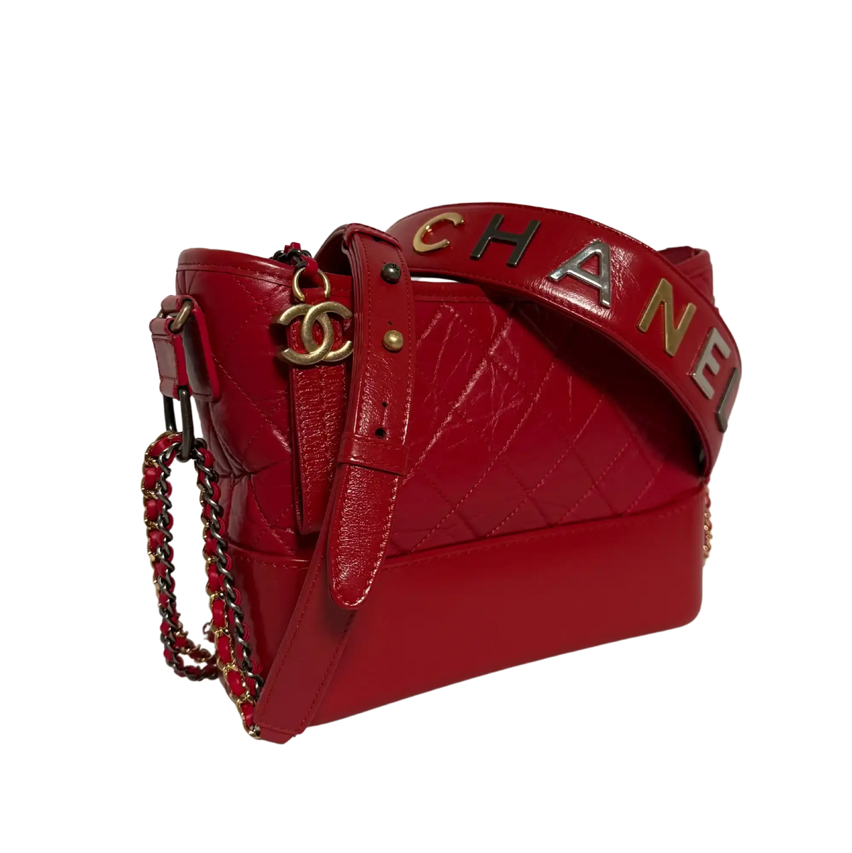 Chanel Gabrielle mittelgroß Hobo Bag rot 2020 Fullset / Sehr gut Chanel