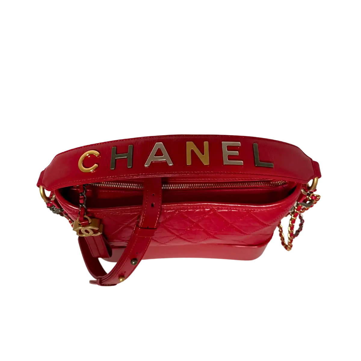 Chanel Gabrielle mittelgroß Hobo Bag rot 2020 Fullset / Sehr gut Chanel