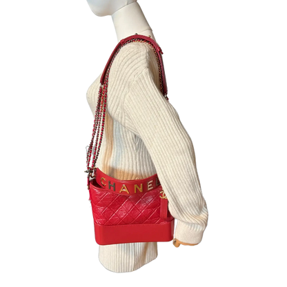 Chanel Gabrielle mittelgroß Hobo Bag rot 2020 Fullset / Sehr gut Chanel