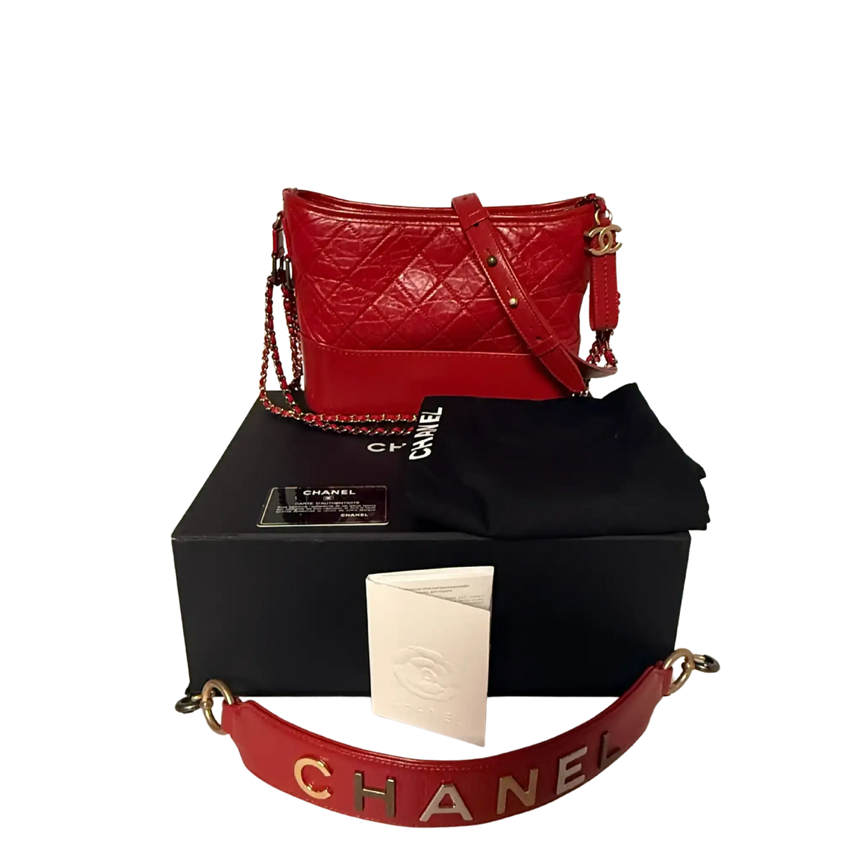 Chanel Gabrielle mittelgroß Hobo Bag rot 2020 Fullset / Sehr gut Chanel