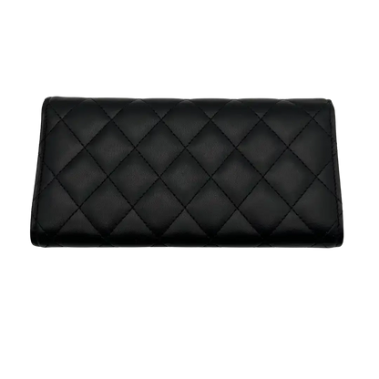 Chanel Geldbörse / Brieftasche Lammleder schwarz / ungetragen Chanel