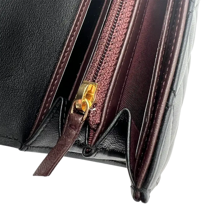 Chanel Geldbörse / Brieftasche Lammleder schwarz / ungetragen Chanel