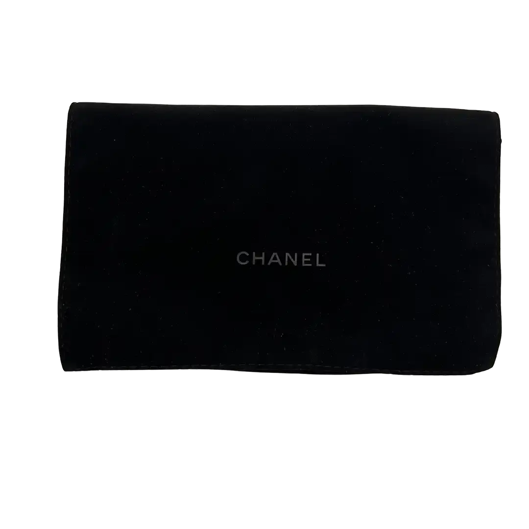 Chanel Kartenetui gestepptes Lammleder schwarz / ungetragen Chanel