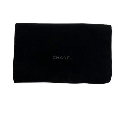 Chanel Kartenetui gestepptes Lammleder schwarz / ungetragen Chanel