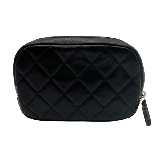 Chanel Kosmetiktasche CC Schnalle Leder / neu Chanel