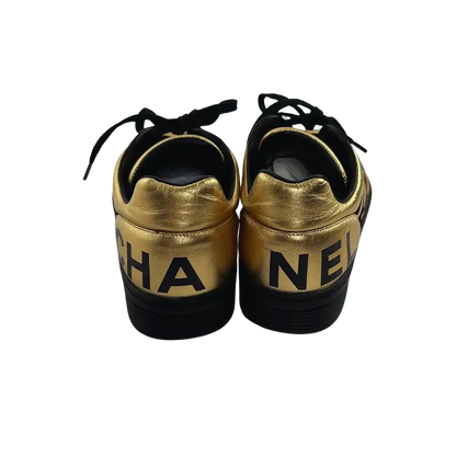 Chanel Low Trainer Sneaker Gold 39,5 EU / ungetragen Chanel