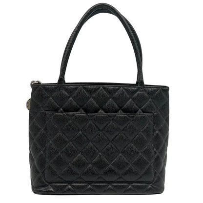 Chanel Médallion Kaviar Leder Shopping Bag schwarz / gut - Echtheitscheck