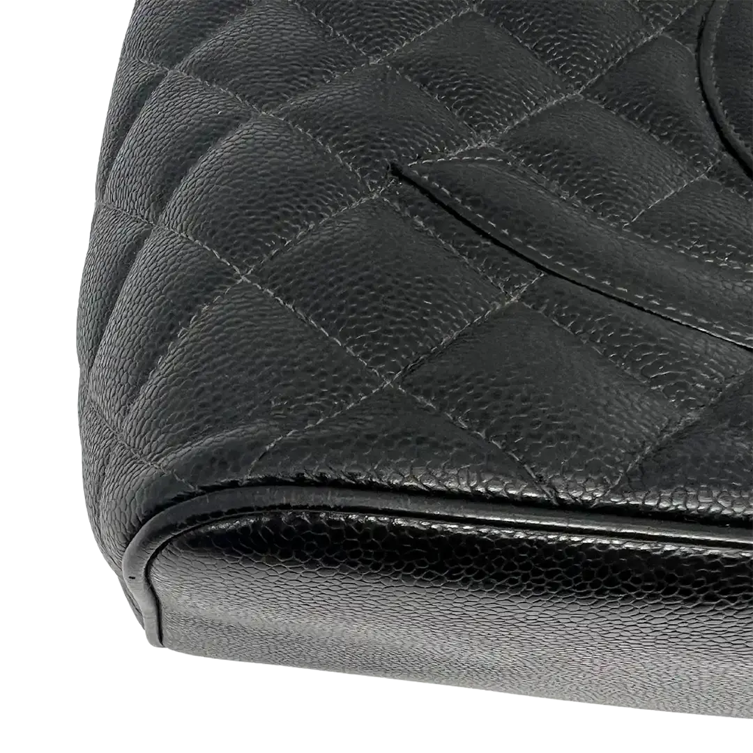 Chanel Médallion Kaviar Leder Shopping Bag schwarz / gut - Echtheitscheck