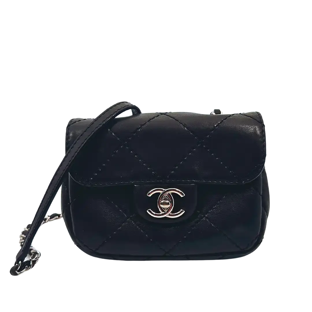 Chanel Mini  Square Timeless Stitch it Flap Bag Lammleder / gut Chanel