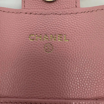 Chanel Mini Wallet on Chain Kaviar Leder Pink Fullset / sehr gut Chanel