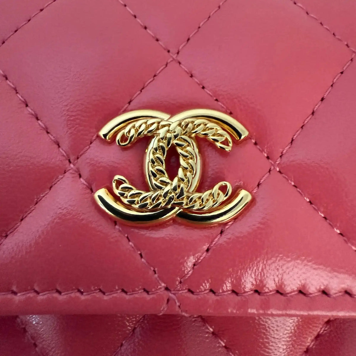 Chanel Mini Wallet on Chain rosa apricot selten / ungetragen Chanel
